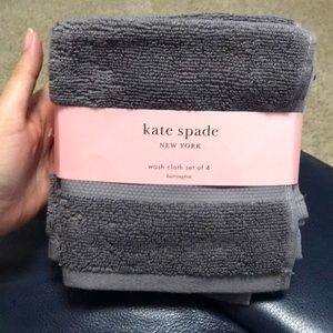 Kate Spade Wash Cloth set of 4 Charcoal Grey
